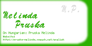 melinda pruska business card